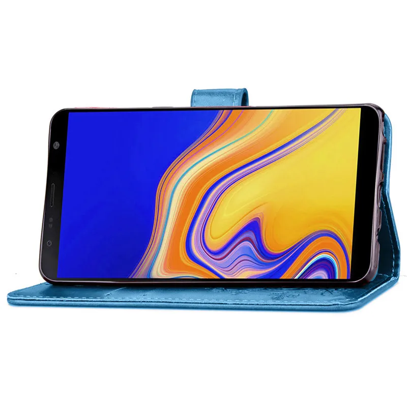 Чехол для телефона для Fundas samsung J4 чехол кожаный бумажник для Coque samsung Galaxy J4 Plus J415 J415F SM-J415F Бумажник откидная крышка