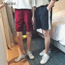 Harajuku BF мужские повседневные шорты, мужские полосатые шорты, свободные, новые, дышащие, тонкие, модные, корейский стиль, трендовые, для школьников