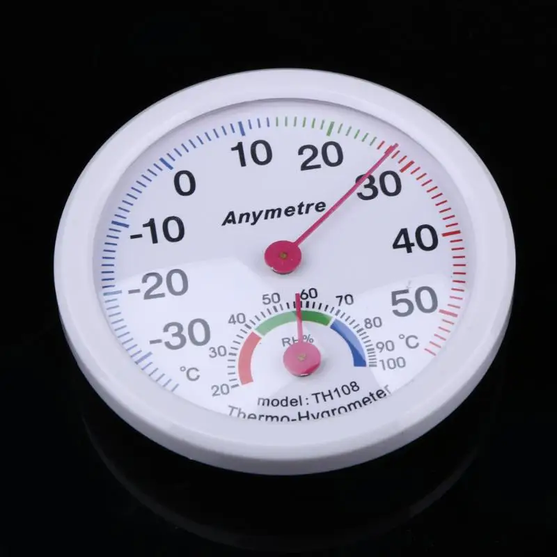 Белый круглый цифровой в-из теплицы дверь термометр гигрометр датчик измерителя температуры и влажности для теплицы