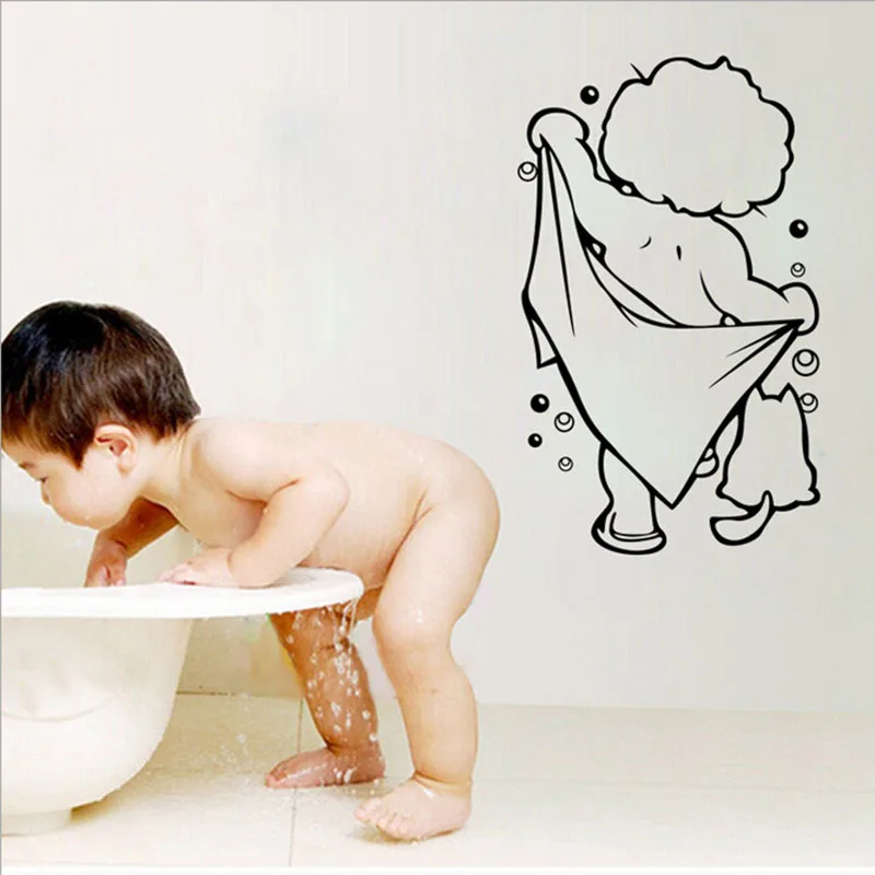 1 шт. новые съемные наклейки на стену Take A Shower милые детские виниловые украшения