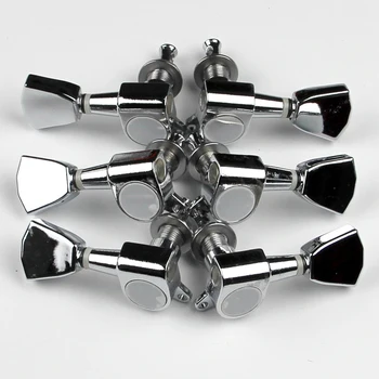 

bilateral large handle trapezoid silver electric guitar tuners piano chord button Knob head button