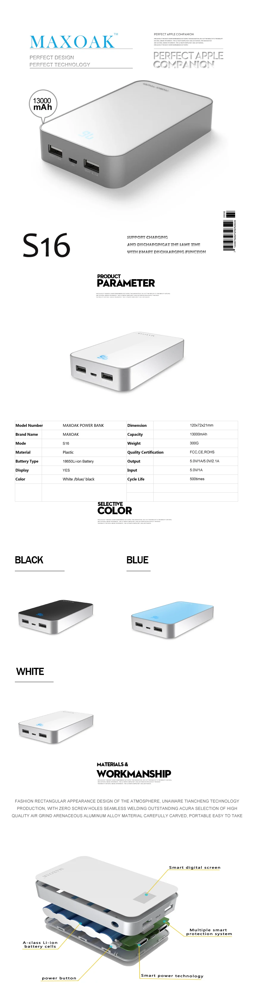 789NEW-Power bank s16-black