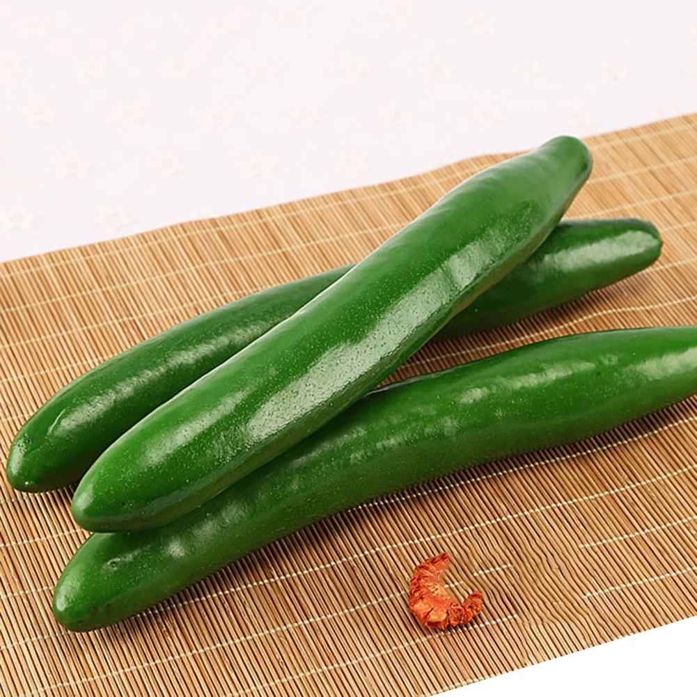 

4pcs/set Artificial Cucumbers Simulation Foam Green Plant Fake Vegetable Fruit Photography Props Model Home Decoration