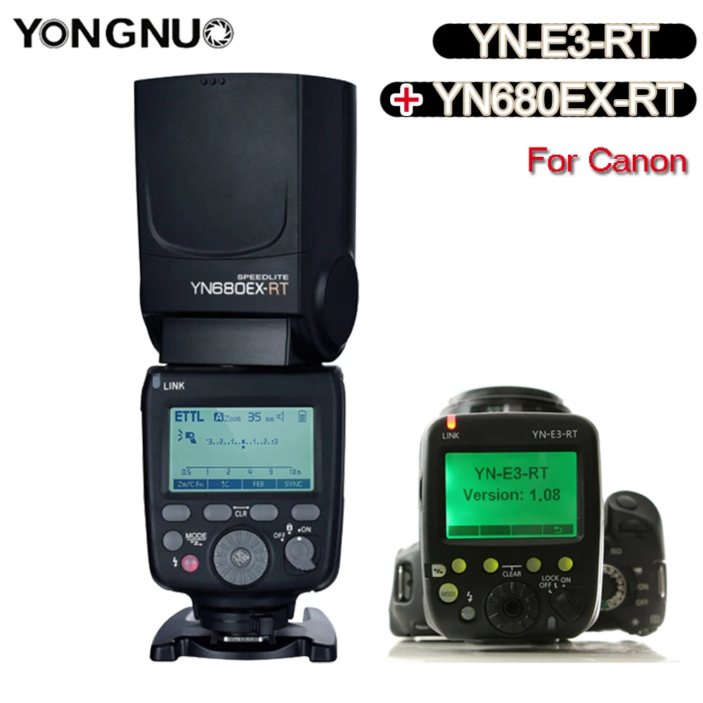 Светодиодная лампа для видеосъемки YongNuo YN680EX-RT Беспроводной 2,4G ttl HSS Вспышка Speedlite для Canon 5D Характеристическая вязкость полимера 5DSR 5diii 1/8000 высокое speedlite Поддержка YN-E3-RT