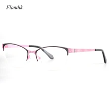 Полуободок с металлическим принтом, стекло es, оправа для мужчин и женщин, Ретро стиль, Оптический Рецепт, анти-синие линзы, модное роскошное стекло для чтения при близорукости