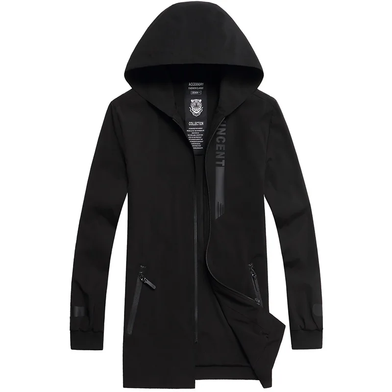 Куртка мужская пальто плюс размеры 6XL 7XL 8XL 9XL Тренч брендовая одежда куртки пальто качество мужской длинный черный бизнес