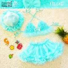 Sunny eva, 3 цвета, сексуальный кружевной купальник для девочек, Одноцветный купальник для плавания, купальные костюмы, сетчатый сексуальный купальник для детей, купальный костюм для девочек