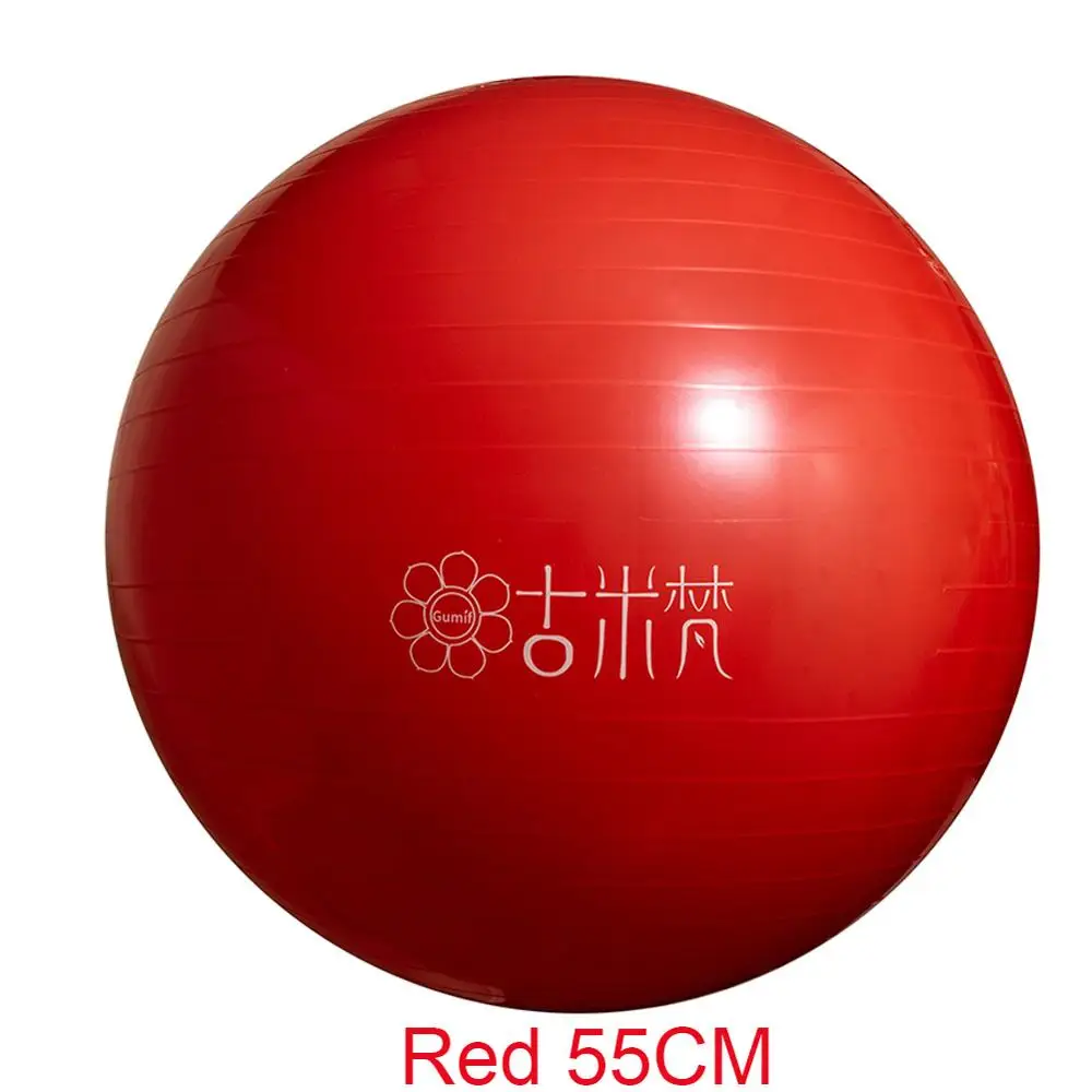 Red 65CM Спортивные мячи для йоги бола Пилатес фитнес спортзал фитбол для баланса упражнения пилатес тренировки Массажный мяч 55 см 65 см - Цвет: Red 65CM