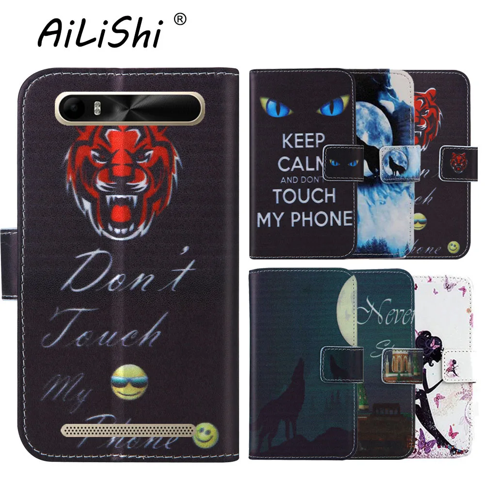 

AiLiShi Fashion Book-Stand Flip Leather Protection Cover Shell Wallet Etui Skin Case For Konrow Just5 5 inch New