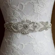 SLBRIDAL Свадебные аксессуары хрустальный свадебный пояс атласный горный хрусталь вечернее платье для выпускного вечера пояс Свадебная лента пояс подружки невесты для женщин