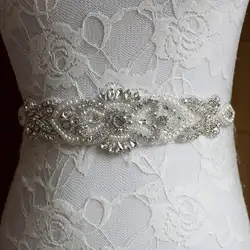 SLBRIDAL свадебные аксессуары кристалл свадебный пояс атласные вечернее платье для выпускного вечера ремень свадебные ленты створки вечерние