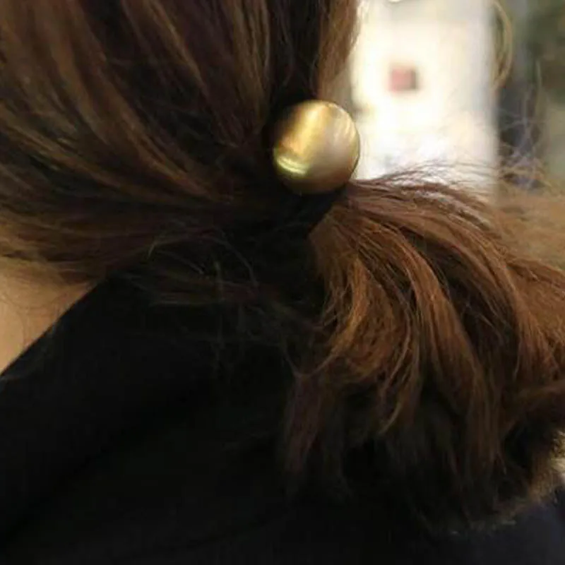 

1 PC Sale Alloy Golden Sivery Hair Rope Retro Metal Fashion Charming Leaf Round Ball Skull Style Elastic Hair Bands