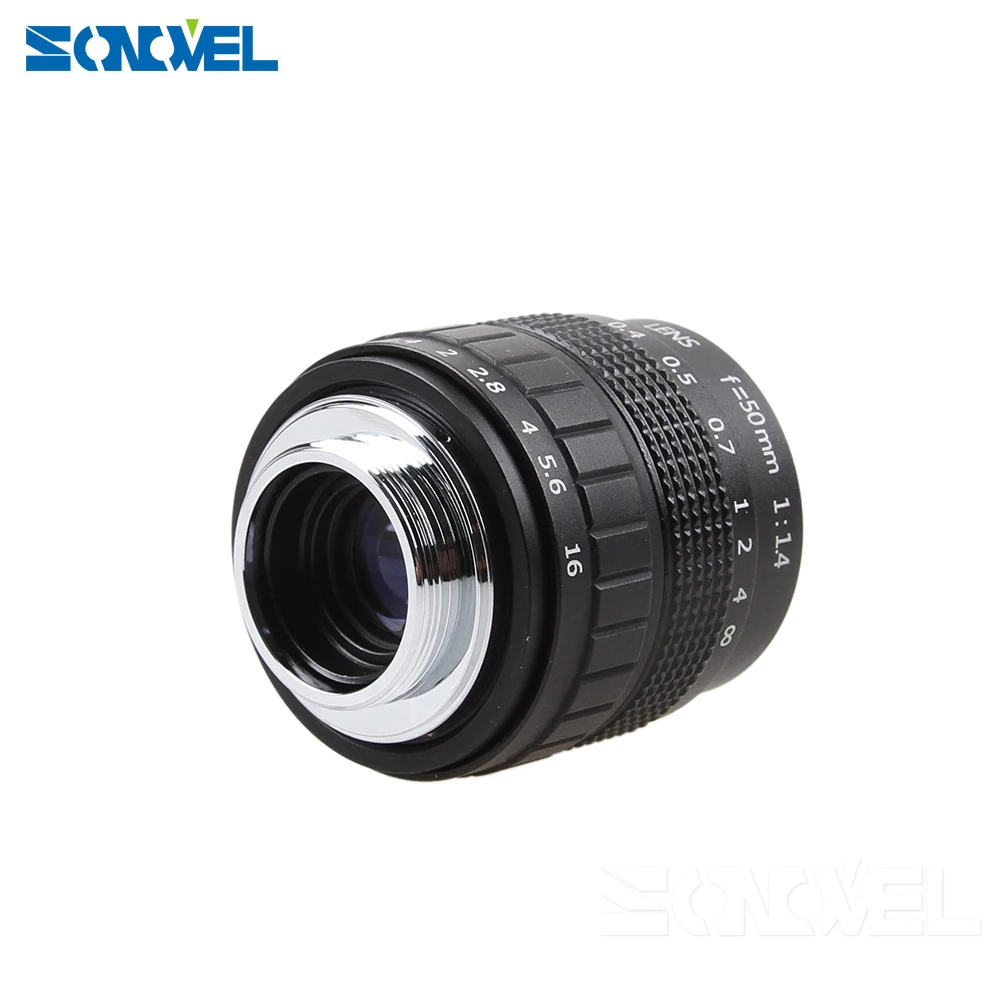 Объектив 50 мм F1.4 CC TV + C образное крепление макрокольцо для Sony E крепление|50mm f1.4|c
