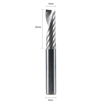 

1Pcs Carbide Single Flute 6mm Shank Spiral End Mill CNC Router Milling Bits Tool