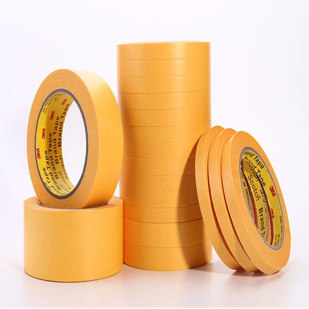Goede 35mmx164ft 3M244 3 M Scotch Nieuwe Cut Hittebestendig Maskeerpapier Tape Geel Coating, PCB SMD Shield