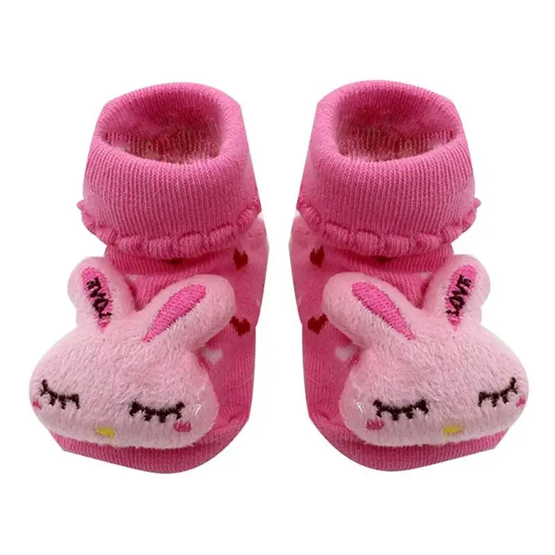 Милые носки с героями мультфильмов для маленьких мальчиков и девочек зимние теплые нескользящие носки-тапочки для новорожденных; обувь; ботинки детская одежда; аксессуары