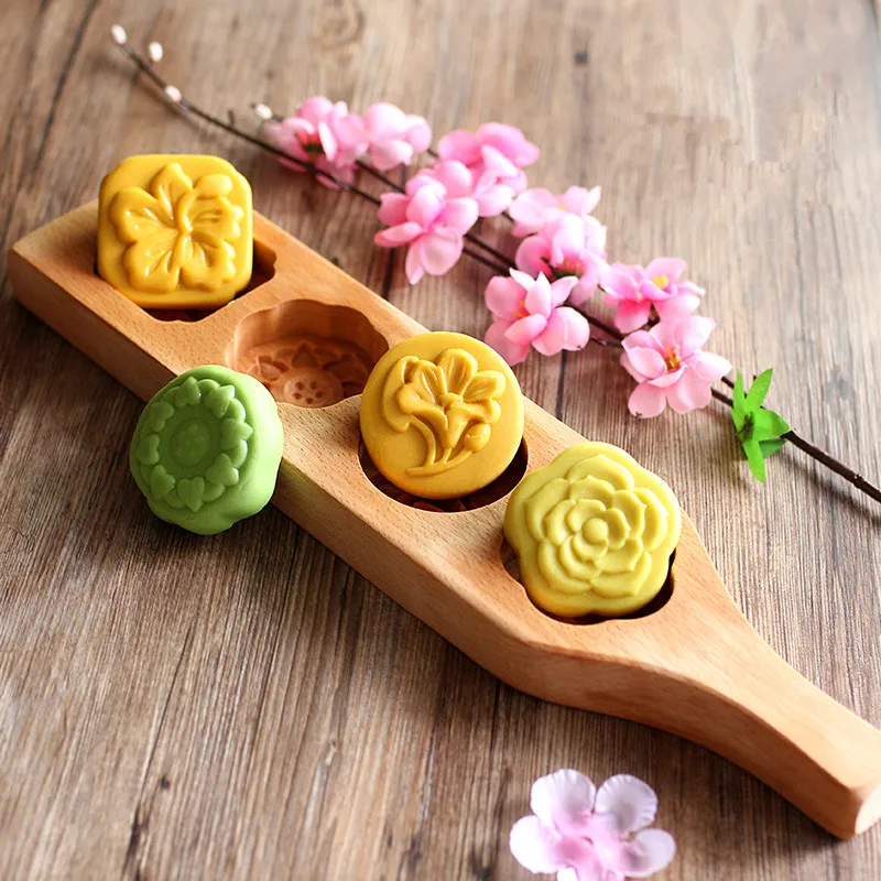 Mold of Wood Ice skin mooncake / Mung Mung Bean Cake Dim