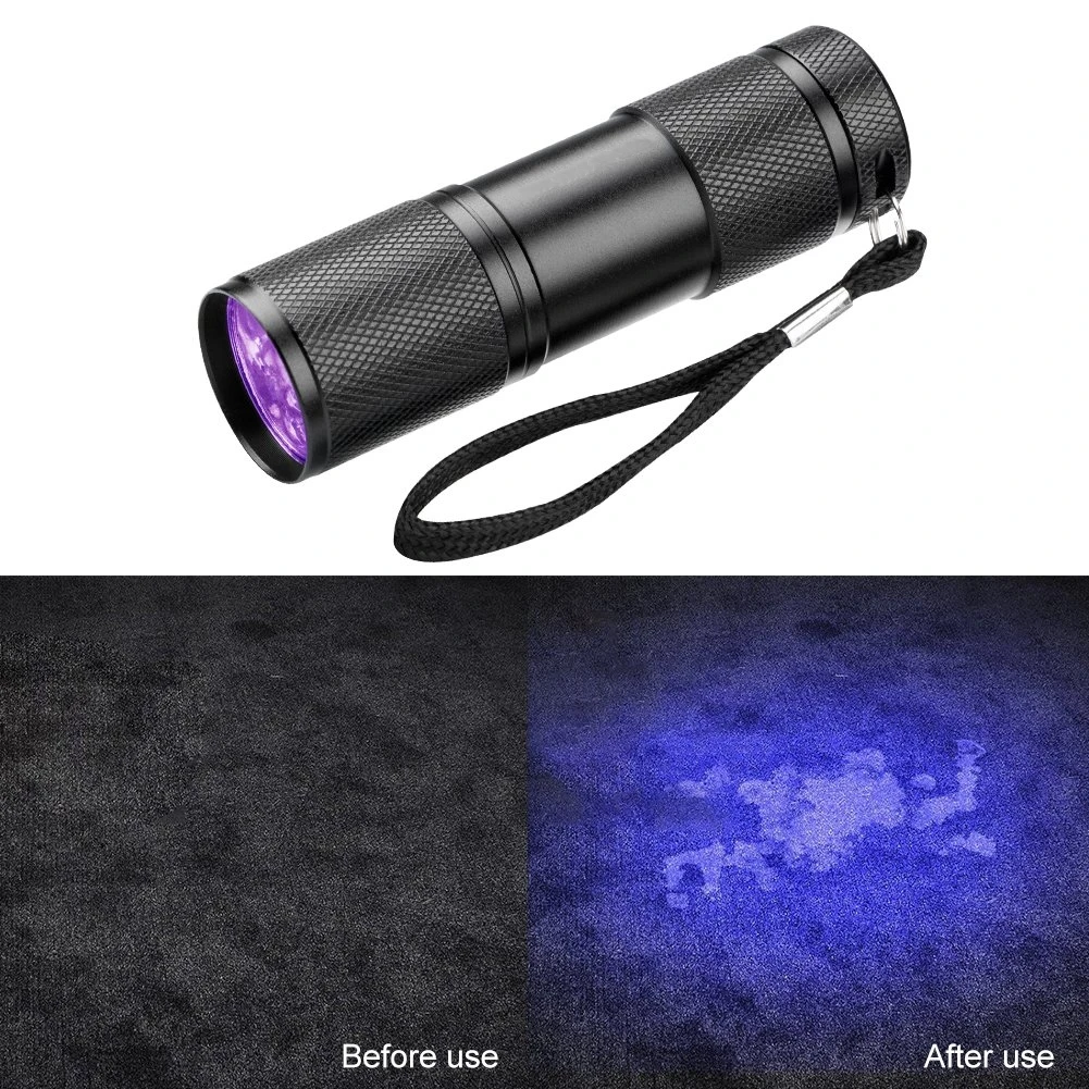UV Flashlight 21LED 12LED UV Light 395-400nm LED UV Flashlights linterna torch Ultraviolet Black Light lamp