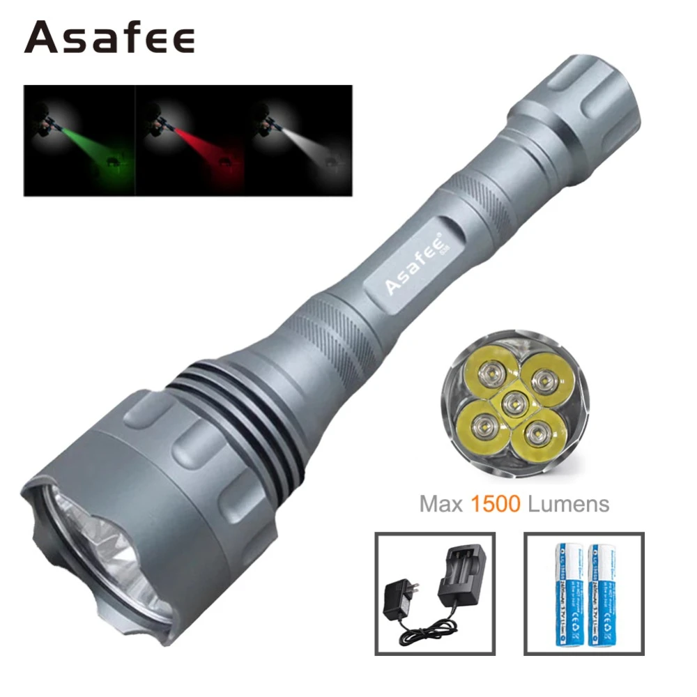 Asafee Powerful Led Flashlight 1500 Lumens 5 Cree Xr E Q5 Led Police Security Flashlight Military Torch Light Military Torch Light Torch Lightmilitary Torch Aliexpress