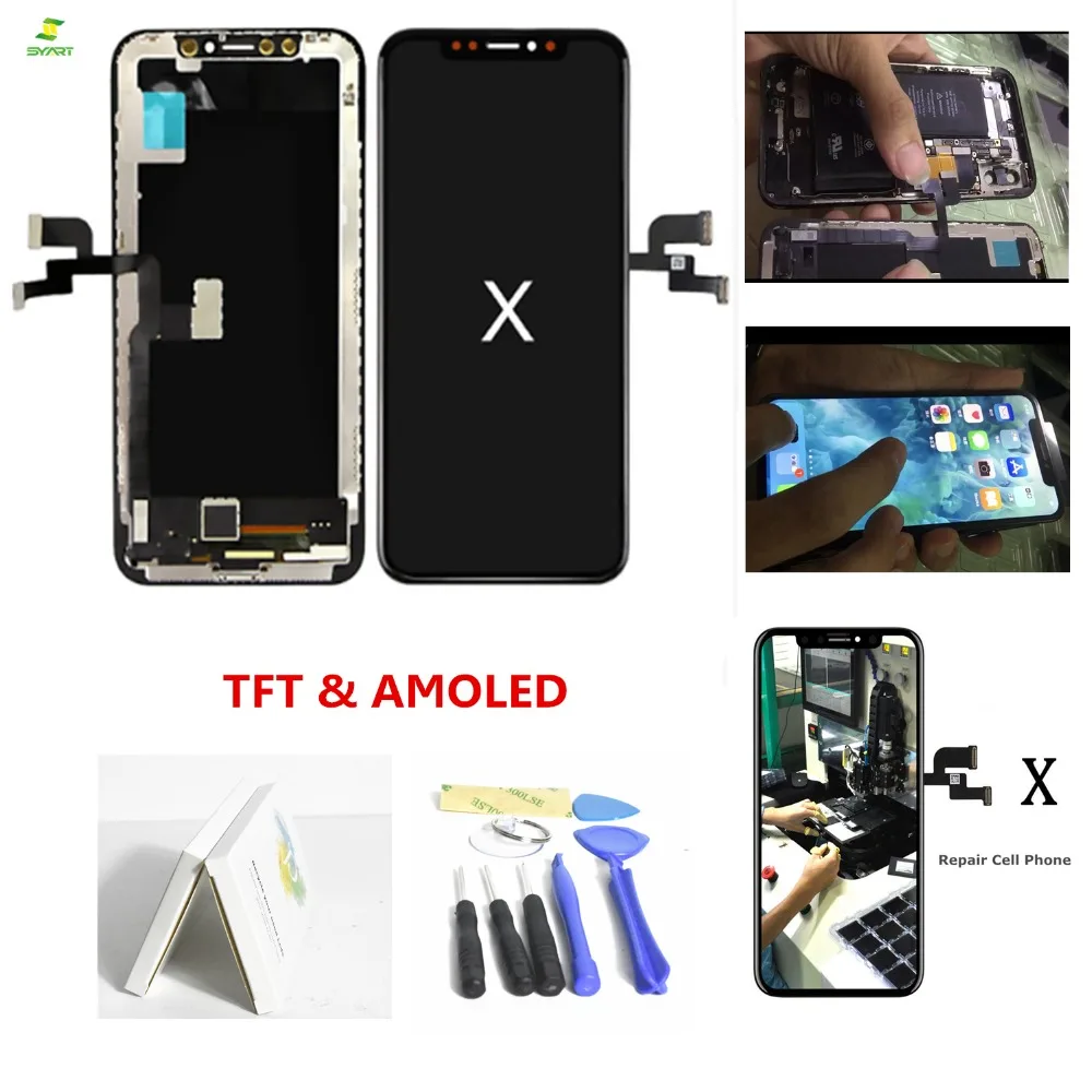 Сенсорный экран TFT Amoled 5 8 дюйма Pantalla для iPhone X 10 ЖК дисплей сенсорный дигитайзер
