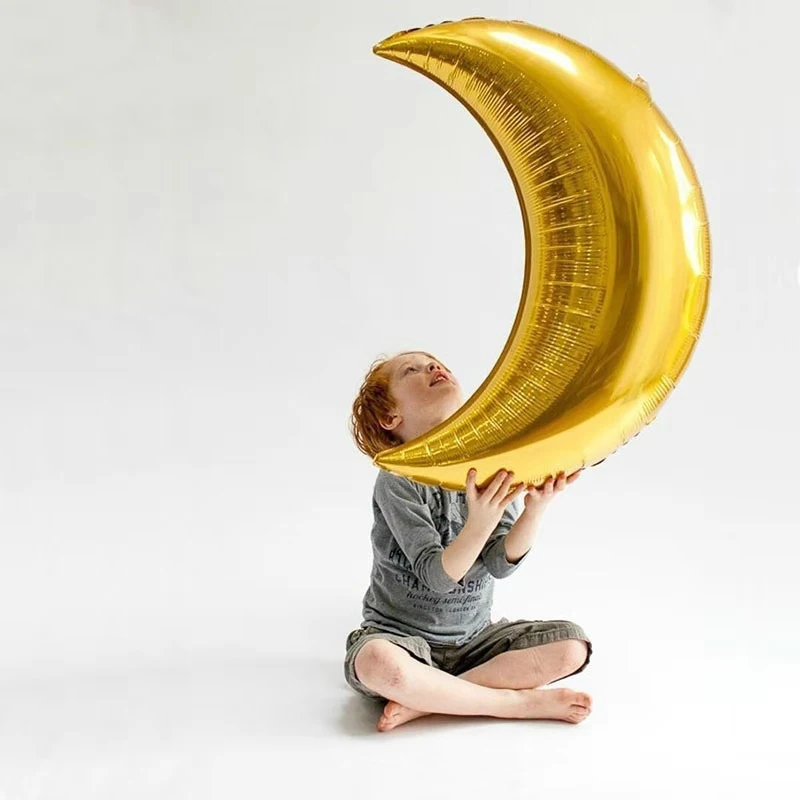 36 дюймов в форме Луны шар из алюминиевой фольги День Рождения украшения для детей баллон свадебные принадлежности баллоны с сердцем балон