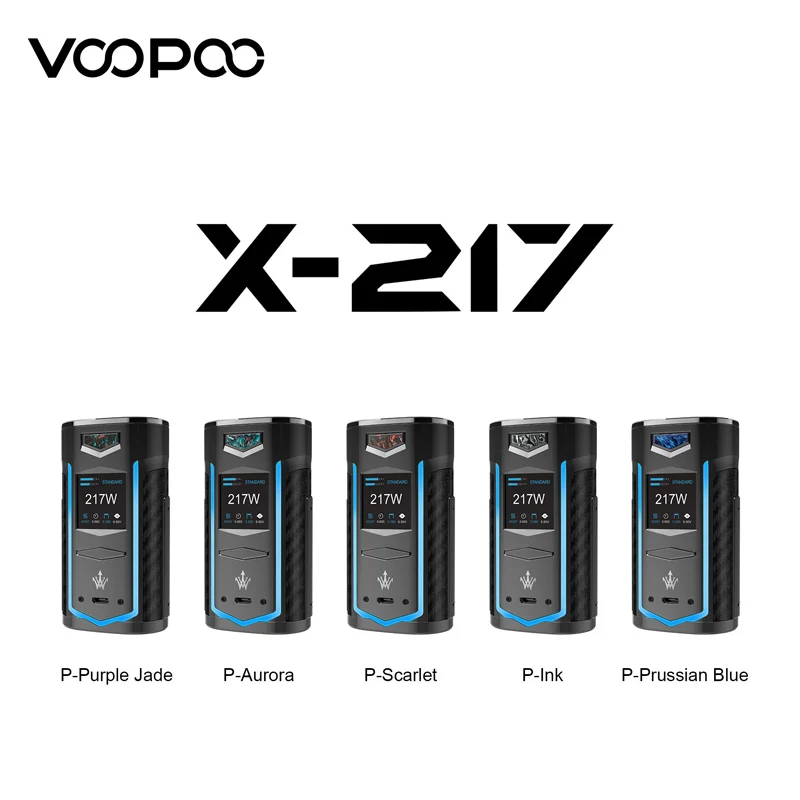 Оригинальный VOOPOO X217 TC Mod Vape 217 W коробка Мод US GENE Chip TFT HD экран электронная сигарета