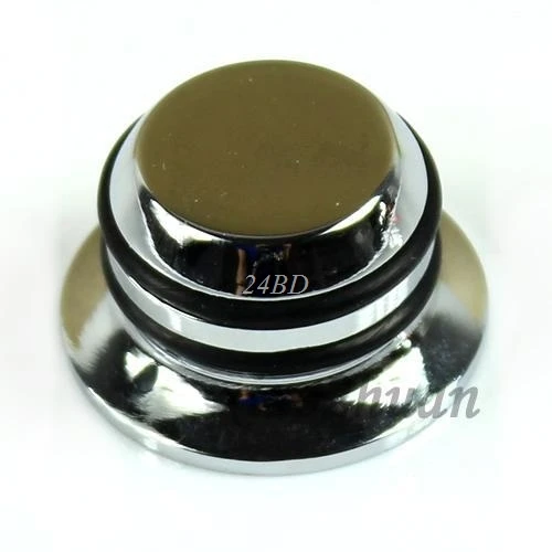 

Chrome Guitar Volume Control Knob Bass Push-on Straw Hat Silver