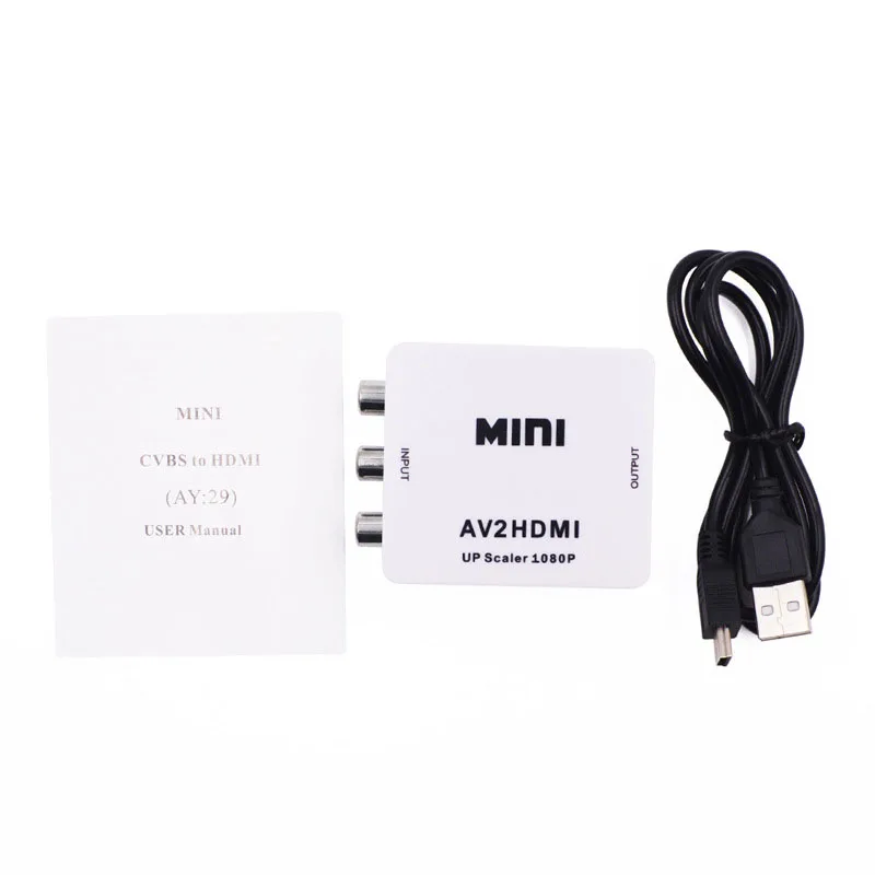 Преобразователь AV RCA в HDMI мини композитный CVBS AV2HDMI аудиоконвертер для HD ТВ PS3 PS4 ПК