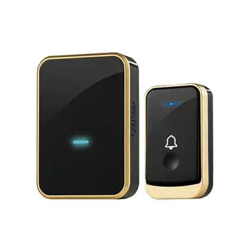 

Wireless Doorbell High Quality Door Ring With 45 Melodies Included 1 Transmitter 1 Receiver Night Light Without Battery EU Plug