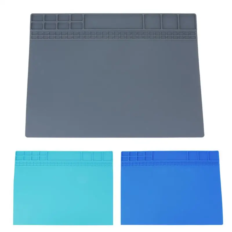 405X305mm Work Mat Pad Heat Insulation Silicone Pad Desk Electronic Tool Phone Repair Working Mat Maintenance Heat Gun Platform