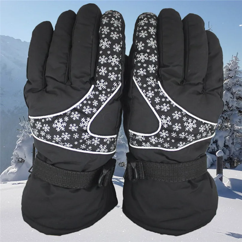 New Winter Women's Warm Gloves Adjustable Waterproof Windproof Snowboard Skiing outdoor Sports Gloves Accessories #4S26 (1)