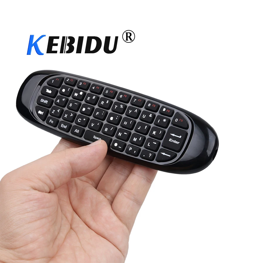 Kebidu 2,4 ГГц Беспроводная клавиатура Air mouse пульт дистанционного управления русский английский перезаряжаемый ручной для игр Smart tv BOX PC
