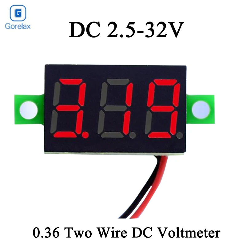 0.36 Inch Digital Mini Voltmeter Ammeter LED Display Module DC2.5V 30V