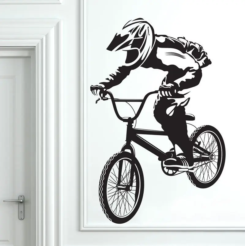 Bmx Bikes Tricks Cycling Kids Children Wall Stickers Art Mural Decor Decals  A15