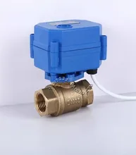 10PCS/SET Motorized Ball Valve 1/2 DC3-6V DN15 ,CR-02 Wires,Brass Electric Ball Valve , 1 2 electric ball valve dc 12v motorized valve with 5 wires cr 05 dn15 electric valve with for water heater