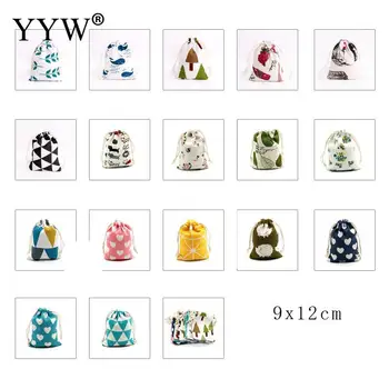 

100pcs/lot 9x12cm Cloth Pouches Jewelry Packaging Display Drawstring Bags Packing Gift Bag for Wedding Jewelry Necklace Bracelet