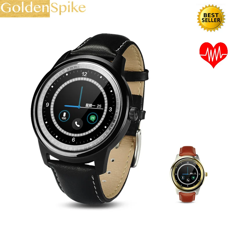 

Free Shipping DM365 Bluetooth Smart Watch Full HD IPS Screen Leather Writstrap SmartWatch For Apple IOS Samsung Android Phone