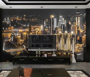 

European 3d Wallpaper Las Vegas 3d Landscape Fantasy Night View HD Decorative Atmosphere Wallpaper