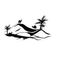 Desert Camel Wall Decal Bedroom Vinyl Hollow Out Home Decor Scenry Wall Sticker