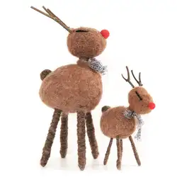 Детская комната украшения коричневый шерстяной войлок Лось Форма орнамент Рождественская Детская игрушка в подарок