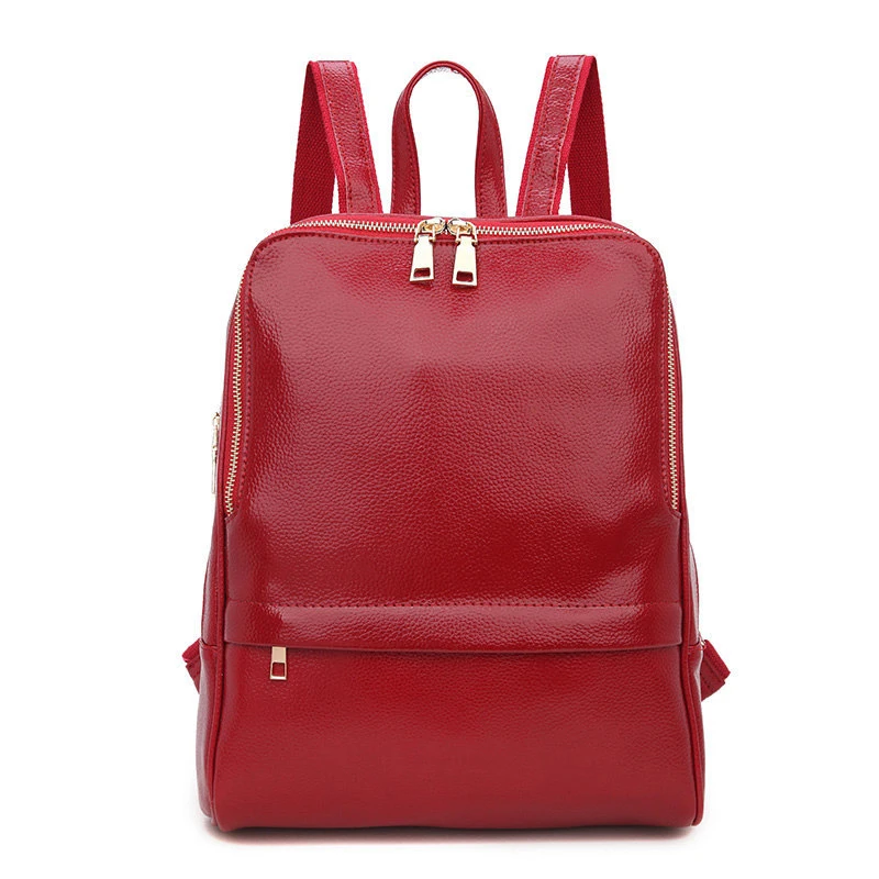 

2019 Genuine Real Cow Leather Backpack Women Ladies Girl Real Cowhide Travel School Bags Student's