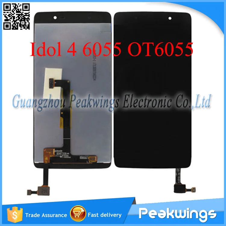 

Tested LCD Display For Alcatel One Touch Idol 4 6055 OT6055 Touch Panel Digitizer Screen Sensor