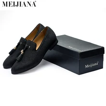 Main En Métal de mode or Gland de Mocassins Fond Rouge Mocassins Gentleman De Luxe Mode Stress Chaussures Hommes Marque Hommes Chaussures