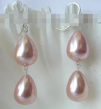 

shitou 00532 stunning big 20mm drip pink south sea shell pearl dangle earrings discount 40%