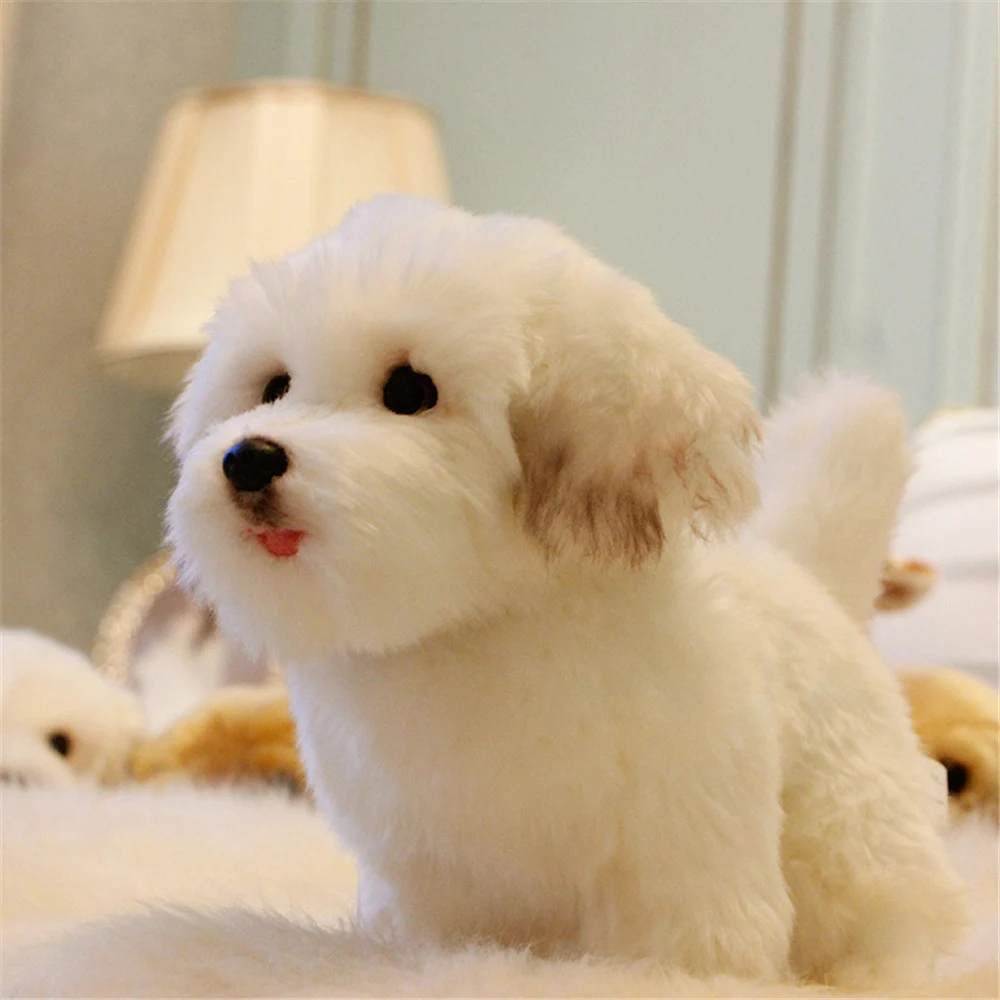 Fancytrader Realistic Simulation Schnauzer Tibetan Mastiff Shepherd Dogs Toys Decoration Doll for Kids 2