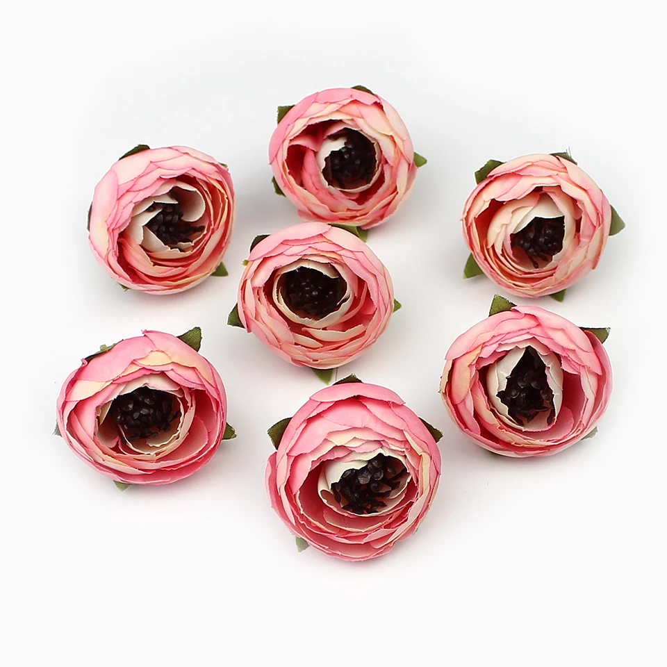 HUADODO 10 шт. шелк Камелия цветок головы искусственная чайная роза цветок для дома Свадебное Украшение DIY Искусственные цветы для скрапбукинга