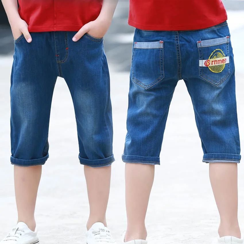 Г. Модные летние джинсовые шорты для маленьких мальчиков; брюки для малышей; одежда для подростков; детские джинсовые шорты с эластичной резинкой на талии