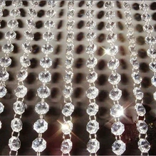 10 Meters Garland Strand Hanging Crystal Glass Bead Curtain Diamond Chains Party Tree Wedding Centerpiece Decor