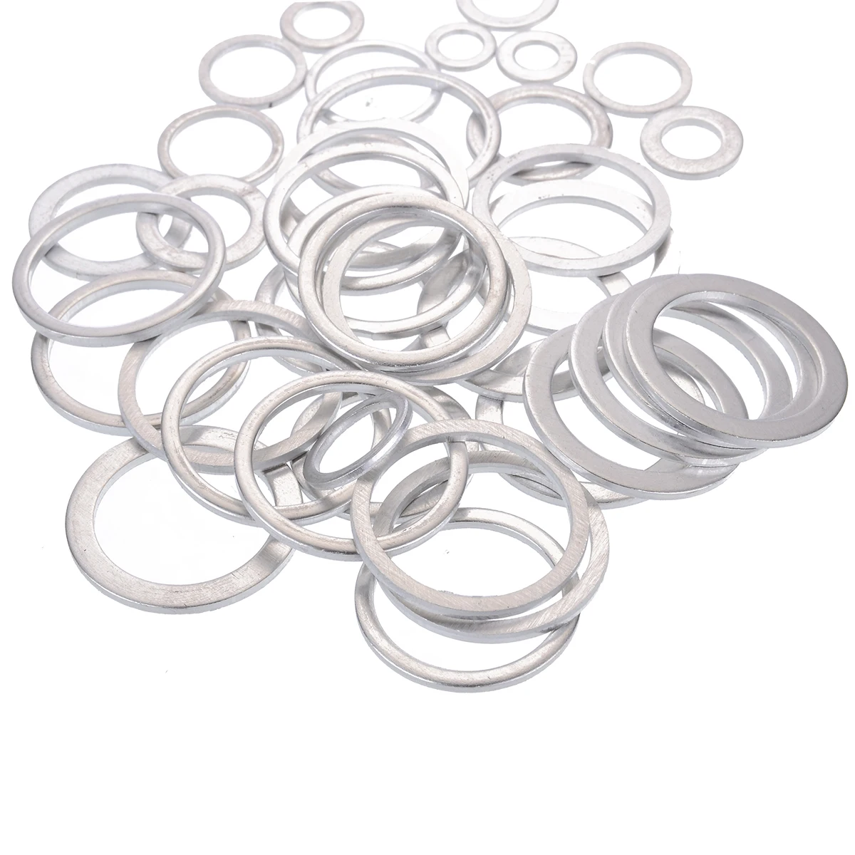 Mayitr 450Pcs/kit 18 Size Gaskets Washers Pure Aluminum Gasket Aluminum Flat Metal Washer Gasket Aluminum Sealing Rings