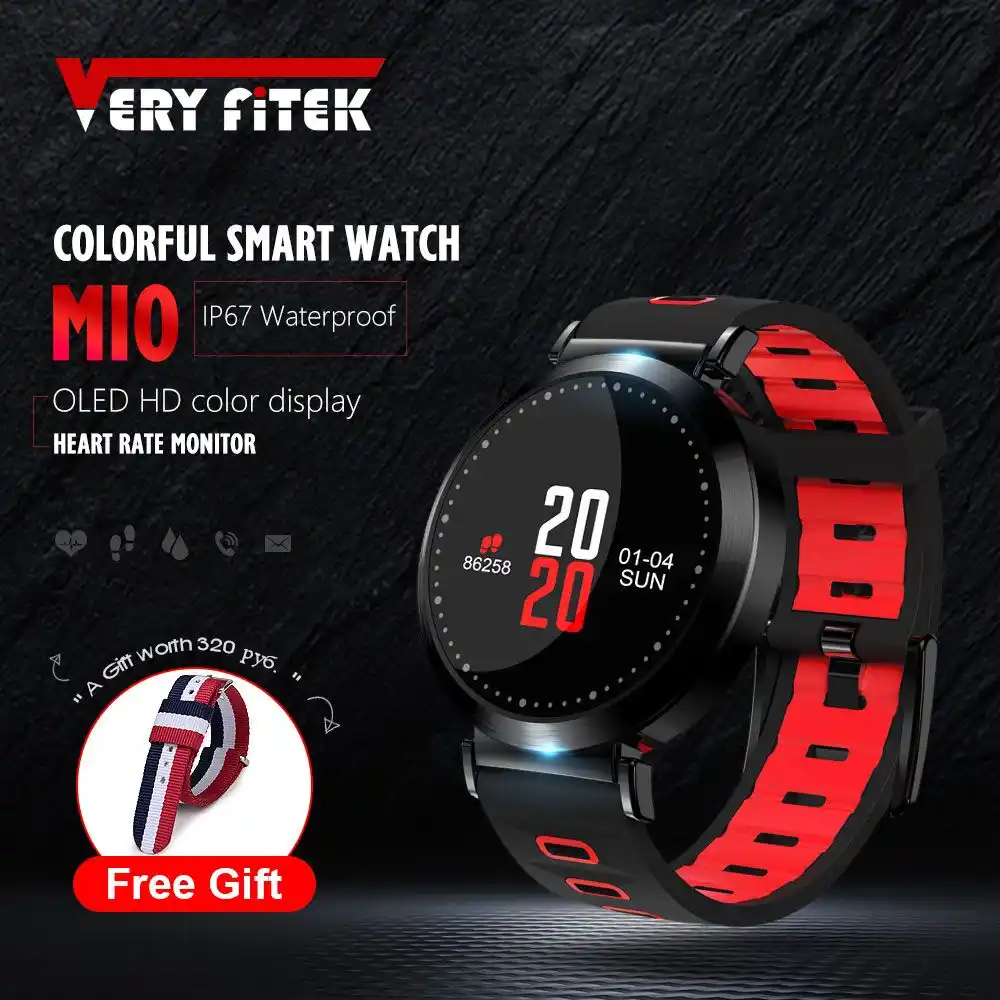 fitness tracker watch with blood pressure and heart rate monitor v7